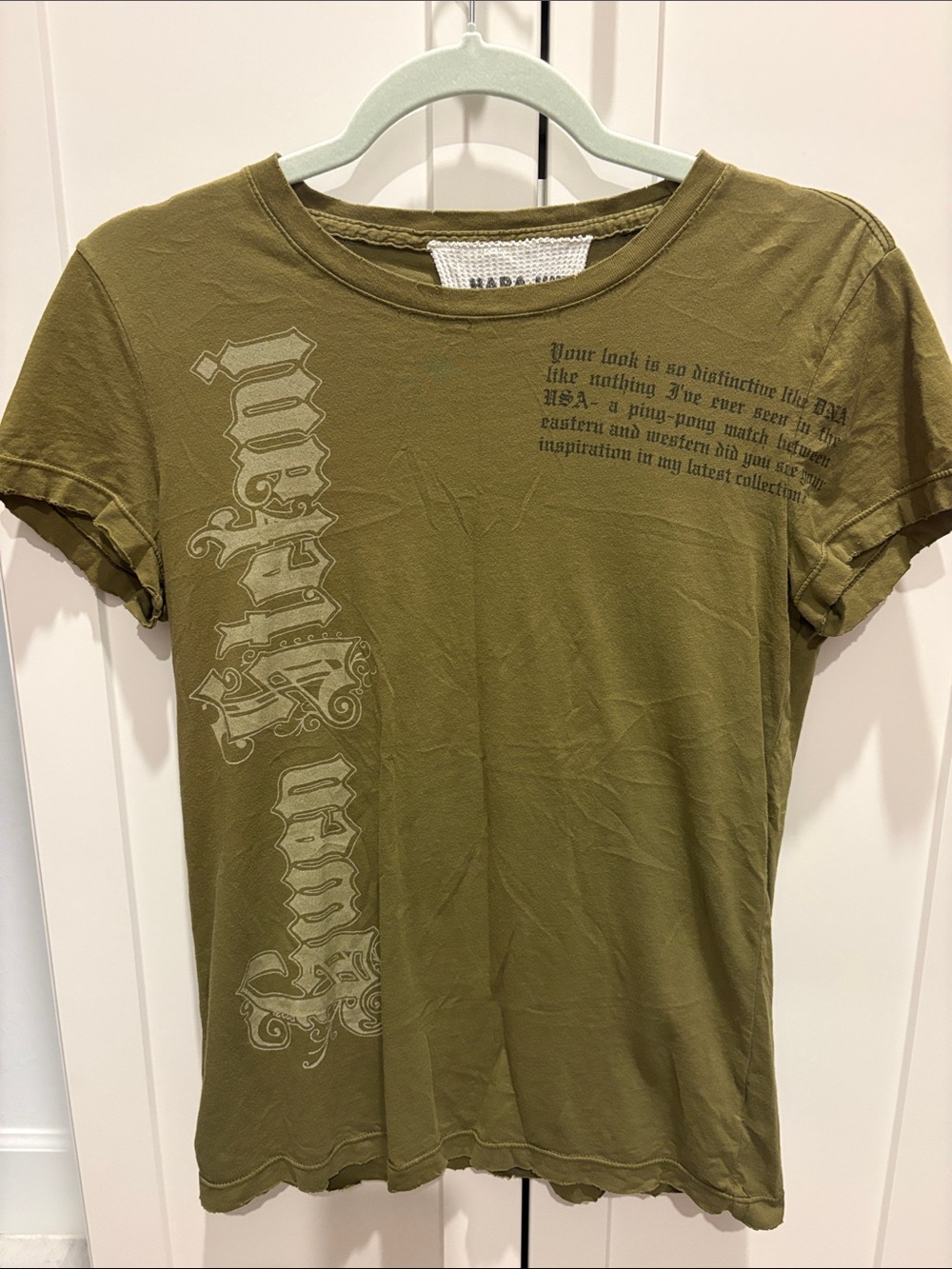 Harajuku Lovers Olive Green Short Sleeve Logo Tee
